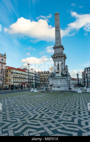 Praça Dos Restauradores, Lissabon, Portugal Stockfoto