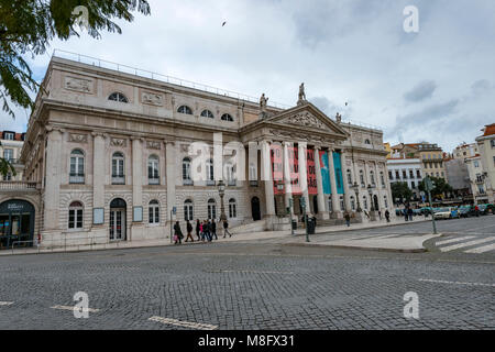 Rossio Platz, Lissabon, Portugal Stockfoto