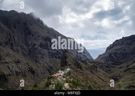 Blick auf Teno Gebirge Stockfoto