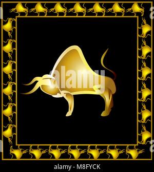 Abstrakte goldene Bulle Stock Vektor