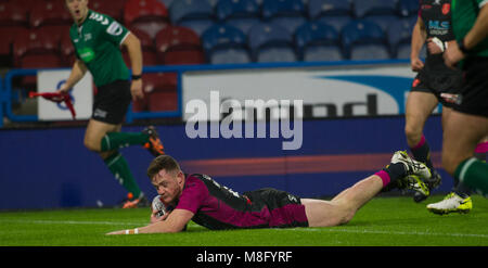 15. März 2018, John Smiths Stadion, Huddersfield, England; Betfred Super League Rugby, Huddersfield Riesen versus Rumpf KR; Rumpf Kr Andrew Hefferna Stockfoto