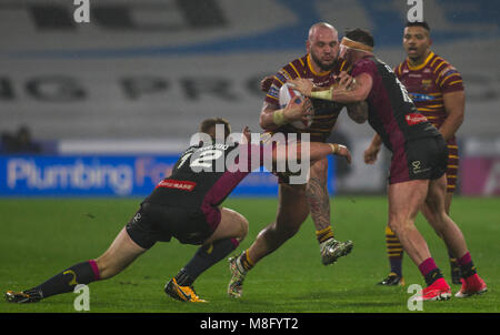 15. März 2018, John Smiths Stadion, Huddersfield, England; Betfred Super League Rugby, Huddersfield Riesen versus Rumpf KR; Hudderfield Riesen 2. Stockfoto
