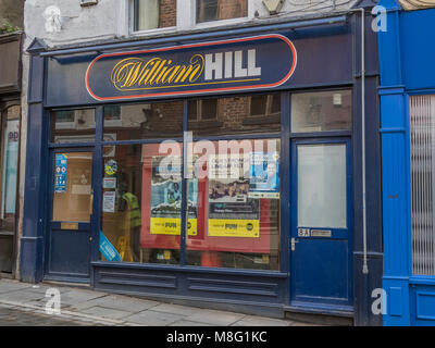 William Hill wetten Shop, Stockport Stadtzentrum Einkaufszentrum, Merseyway Stockfoto