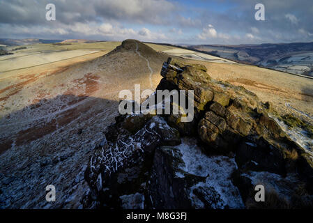 Crook Hill im Winter, Bamford, der Peak District, England (6) Stockfoto