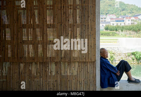 Dorf Sanierung von Architekt Wang Shu vom Amateur- Architektur Studio in Wencun, China Stockfoto