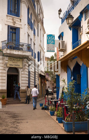 Marokko, Casablanca, Medina, Ahmad El Bidaoui, Hotel Central und Casa Fisch Restaurant Stockfoto