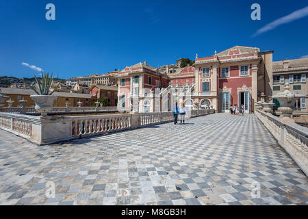 Genua (Genova), Juli, 2, 2017 - Palazzo Reale in Genua, Italien, dem Königlichen Palast, in der italienischen Stadt Genua, UNESCO-Weltkulturerbe, Italien. Stockfoto