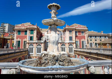 Genua (Genova), Juli, 2, 2017 - Palazzo Reale in Genua, Italien, dem Königlichen Palast, in der italienischen Stadt Genua, UNESCO-Weltkulturerbe, Italien. Stockfoto