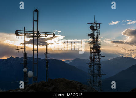 Panarotta 2002 ist ein up-to-date, gut ausgestattete Ski Center befindet sich 10 km entfernt vom Kurort Levico, Trento, Trentino Alto Adige, Stockfoto