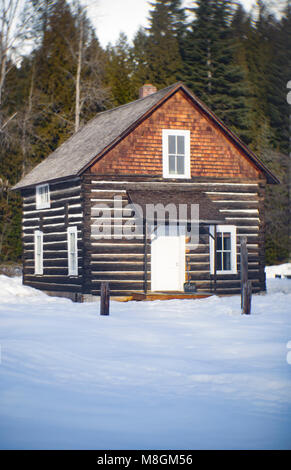 Der alte Stier Fluss Guard Station Homestead, auf der East Fork von Bull River, im Kabinett Berge, innerhalb der Kootenai National Forest befindet. Stockfoto