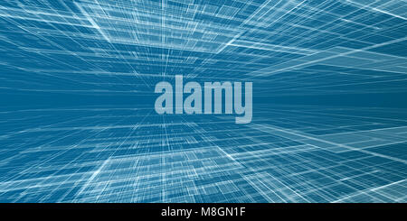 Abstrakte glühte Linien 3D-Rendering Stockfoto