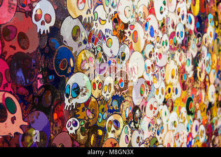 Ausstellung der Werke von Takashi Murakami, Garage Museum, Januar 6, 2018, Russland Moskau Stockfoto