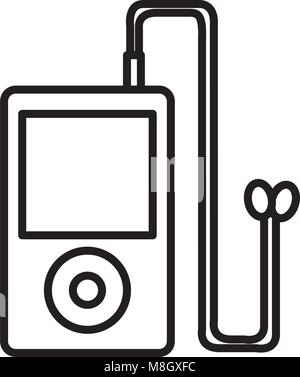 Mp3-Player Gerät Symbol Vektor illustration Design Stock Vektor