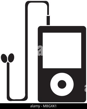 Mp3-Player Gerät Symbol Vektor illustration Design Stock Vektor