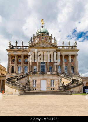 Neues Palais in Potsdam-Palace im spätbarocken Stil, in den Jahren 1763-1769 gebaut, am westlichen Rand des Parks Sanssouci. Deutschland Stockfoto