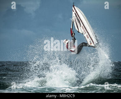 Jet-ski stunt Rider in Aktion Stockfoto