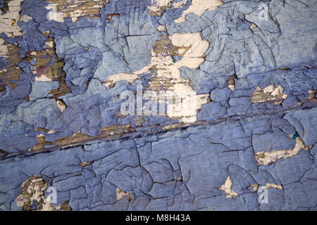 Abblättern der Farbe lila Farbe ist Altern Stockfoto