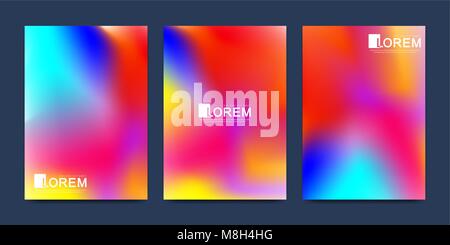 Moderne vector Template für Broschüre Broschüre Flyer Anzeige Abdeckung Katalog Magazin- oder Jahresbericht.. Abstrakte fluid 3d-formen Vektor trendy flüssigen Farben Hintergründe. Farbige Flüssigkeit grafische Komposition. Stock Vektor