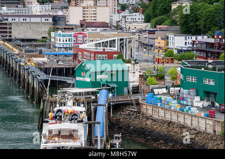 Die Innenstadt von Juneau, Alaska, USA. Stockfoto