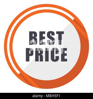 Beste Preis orange flache Design vector Web Icon Stock Vektor