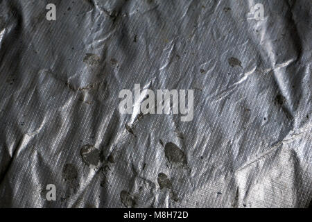 Dirty Aluminiumfolie Textur, Oberfläche und Hintergrund Stockfoto