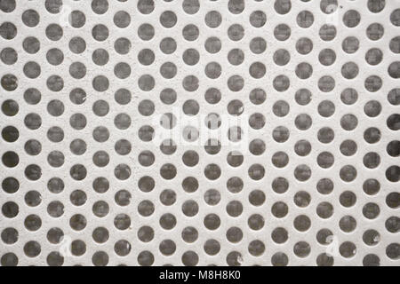 Perforiertes Blech aus Edelstahl Rostfrei, perforiertes Stahlblech Stockfoto
