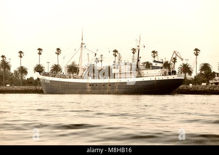 Der Dorsch angeln Boot (bacalhoeiro) Santo André, ein Museum. Gafanha da Nazaré, Portugal Stockfoto