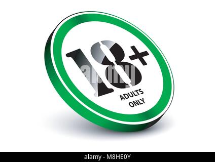 Design Vector von Erwachsenen Bereich zulässig Stock Vektor