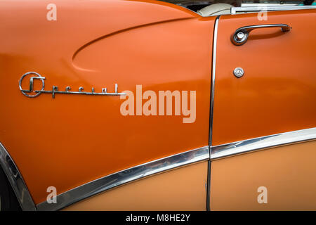 TYBEE ISLAND, Georgia, 14. Oktober 2017 A 1956 Buick zu einem Classic Car Show Special. Stockfoto