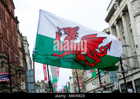 6 Nationen Rugby 2018 Wales vs Frankreich im Millennium Stadium in der walisischen Hauptstadt Cardiff Stockfoto