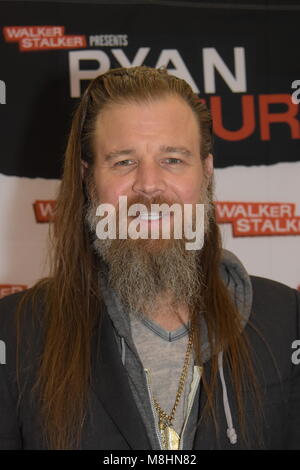 MANNHEIM, Deutschland - 17. März: Schauspieler Ryan Hurst (Söhne der Anarchie) an der Walker Stalker Deutschland Übereinkommen. (Foto von Markus Wissmann) Stockfoto