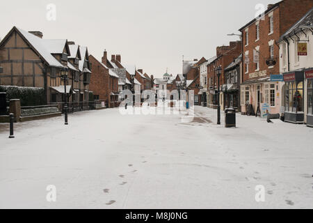 Henley Street Stratford-upon-Avon vollständig bei Schnee folgenden Tier aus dem Osten Kredit verlassen: Paul rushton/Alamy leben Nachrichten Stockfoto