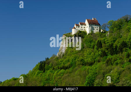 Schloss Werenwag bei Beuron im oberen Donautal (Oberes Donautal), Landkreis Sigmaringen, Baden-Württemberg, Deutschland Stockfoto