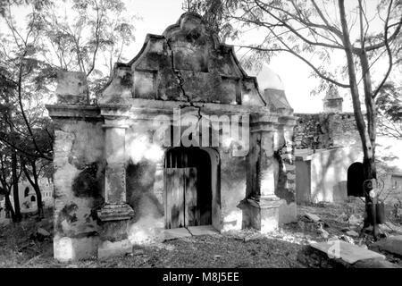 Sehr altes Grab in Ixpantepec Nieves Oaxaca Stockfoto