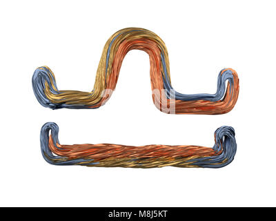 Waage Sternzeichen. Abstrakte metall Symbol. 3D-Rendering Stockfoto