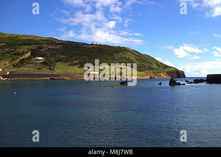Strand von Porto Pim und Monta da Guia, Horta Insel Faial, Azoren, Portugal Stockfoto