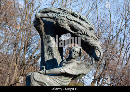 Frederic Chopin Denkmal des polnischen Komponisten in Warschau, Lazienki Park (Königlichen Bäder) Polen Stockfoto