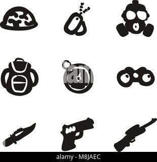 Commandos Symbole Freehand füllen Stock Vektor