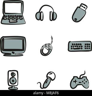 Computer Icons Freehand 2 Farbe Stock Vektor