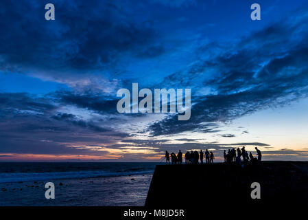 Galle, Sri Lanka - 21. August 2017: Blick auf den Sonnenuntergang über dem Fort. Das Fort liegt in der Bucht von Galle an der Südwestküste von Sri Lanka Stockfoto