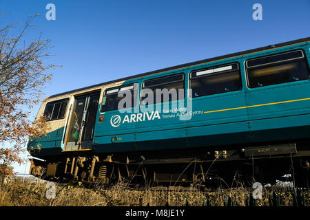 Diesel S-Bahn durch den Franchisenehmer betrieben Arriva Trains Wales Stockfoto