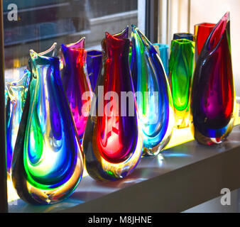 Handgefertigt Glaswaren aus Venedig, Italien und der Insel Murano Stockfoto