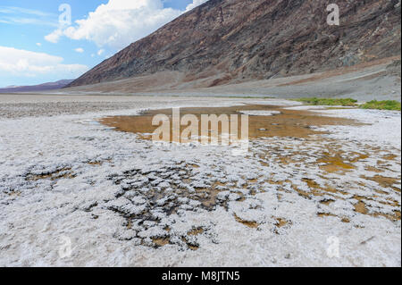 Salinen in der Nähe von Badwater Stockfoto