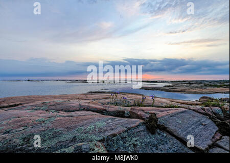 Die vielen kleinen, felsigen Inseln Georgian Bay Stockfoto