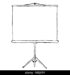 Flipchart auf weißem Hintergrund. Skizze. Vector Illustration Stock Vektor
