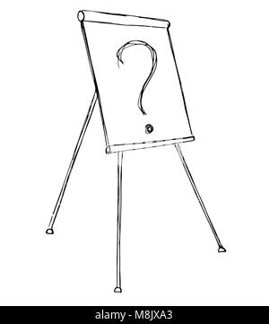 Flipchart auf weißem Hintergrund. Skizze. Vector Illustration Stock Vektor
