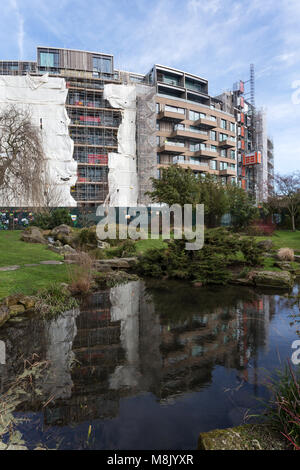 BBC Television Centre unter Sanierung, London, UK Stockfoto