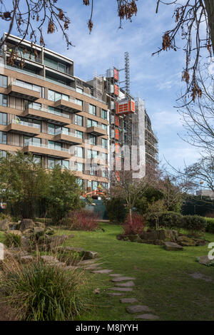 BBC Television Centre unter Sanierung, London, UK Stockfoto