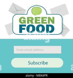 Vektor Vorlage e-Mail abonnieren. Formular senden zur Website e-Letter Banner Stock Vektor