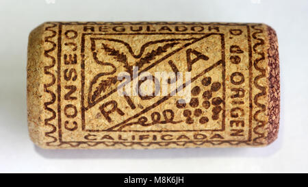 Rioja Wein Cork Stockfoto